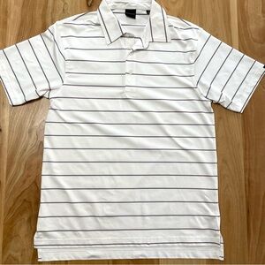 Dunning Men’s Pink & Navy Striped Golf Shirt